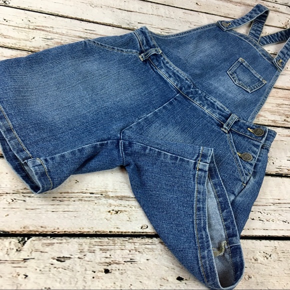 Children’s Place Denim Overalls Shorts Jean Sz 12 - Picture 9 of 10